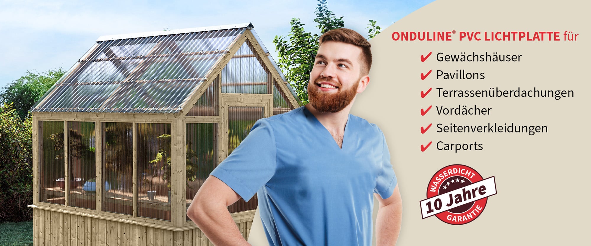 ONDULINE PVC-Lichtplatte