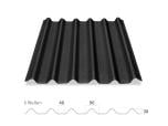 ONDULINE Easyfix Compact Wellplatte in schwarz - Vorderansicht