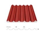 Onduline Easyfix Compact Wellplatte in rot - Vorderansicht