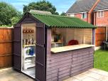 Gartenbar mit Onduline Base Wellplatten in grün