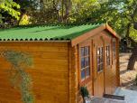 Gartenhaus mit Onduline Base Wellplatten in grün