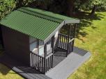 Gartenhaus mit Onduline Base Wellplatten in grün
