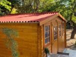 Gartenhaus mit Onduline Base Wellplatten in rot