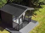 Gartenhaus mit Onduline Base Wellplatten in schwarz