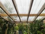 Transparentes Vordach mit ONDULINE PC Lichtplatte aus Polycarbonat in Trapezform