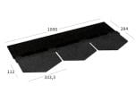 Produktabbildung BARDOLINE CLASSIC Dreieck in Schwarz (Seitenansicht).