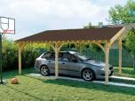 Carport gedeckt mit  BARDOLINE CLASSIC Rechteck in Braun.