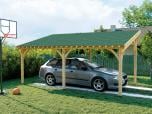 Carport gedeckt mit BARDOLINE CLASSIC Rechteck in Grün.