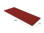 Onduline Easyfix Wellplatte in rot – Seitenansicht