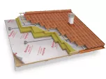 Dachfläche mit ONDUTISS BARRIER REFLEX 150 als Unterlagsbahn.