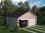 Garage mit Onduline Standard Wellplatte schwarz 