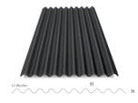 Onduline Standard Wellplatte in schwarz – Vorderansicht