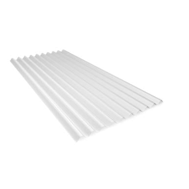 Produktabbildung einer durchsichtigen ONDULINE PVC-Lichtplatte.