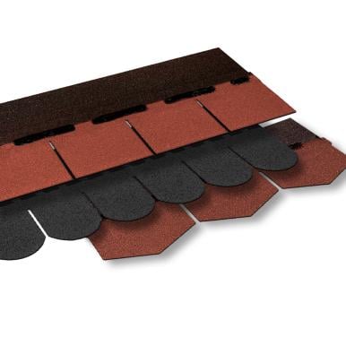 Verschiedene BARDOLINE PRO S125 Bitumenschindeln. 