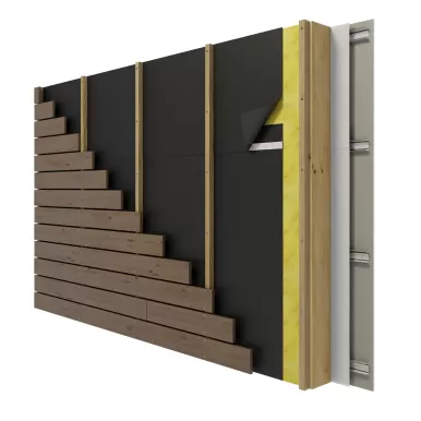Hauswand mit ONDUTISS FACADE OPEN UVFR 210.
