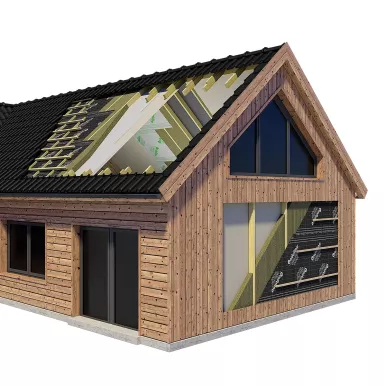 Haus und Wand mit ONDUTISS AIR MONO HW 360.