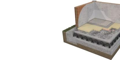 Schema der Verlegung einer ONDUTISS® Baufolie.