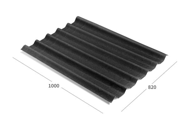 ONDULINE Easyfix Compact Wellplatte in schwarz - Seitenansicht