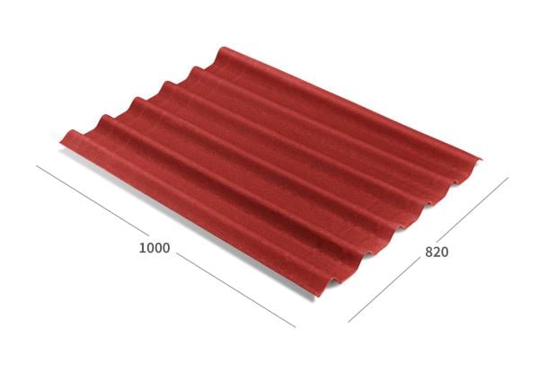 Onduline Easyfix Compact Wellplatte in rot - Seitenansicht