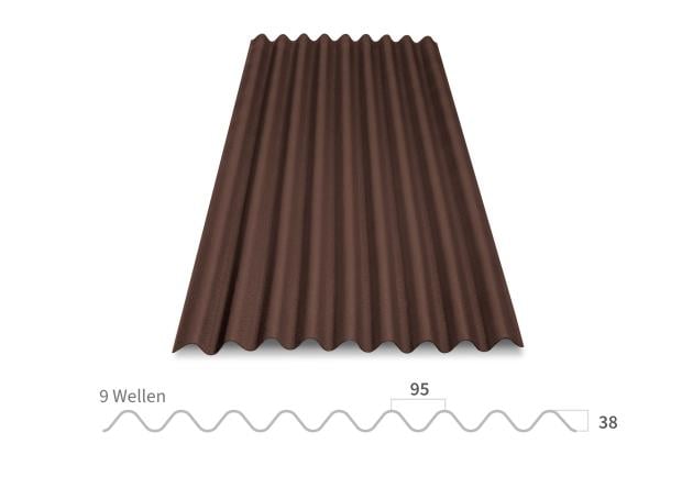 Onduline Base Wellplatte in braun – Vorderansicht