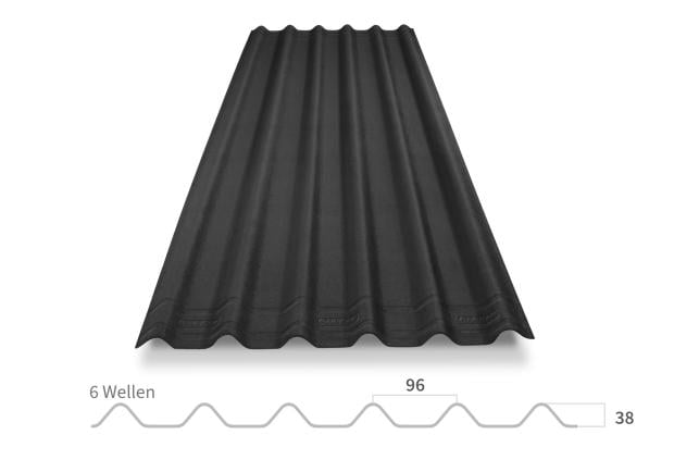 Onduline Easyfix Wellplatte in schwarz – Vorderansicht