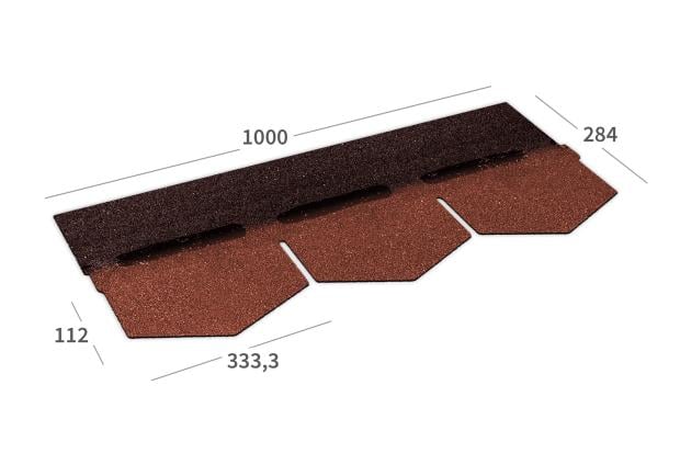 Produktabbildung BARDOLINE CLASSIC Dreieck in Rot (Seitenansicht).